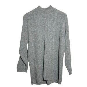 Hunt Club‎ Mens Lambs Wool Sweater S Gray Cable Knit Preppy Cabincore Academia